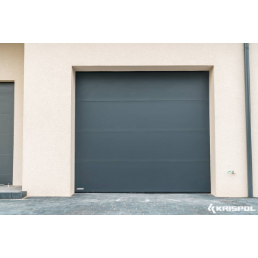 Brama garażowa KRISPOL 2500x2250 ANTRACYT OKLEINA